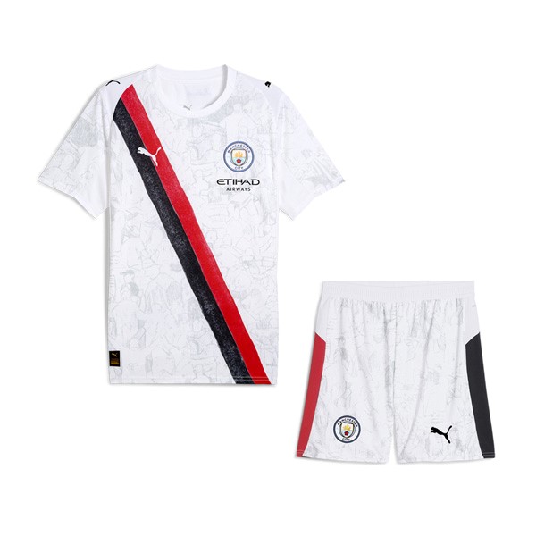 Trikot Manchester City KidSuper Kinder 2025-26 Weiß